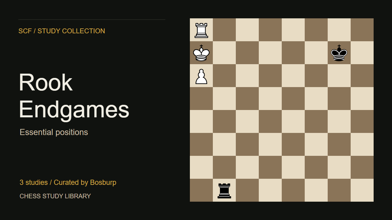 Rook Endgames: Essential Positions, with a complete rook-ending diagram